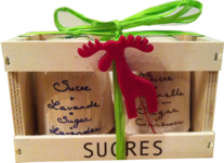 Gift Set Sugar - 2 pots in wood box